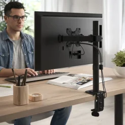Braccio monitor con colonna singola, per 1 schermo