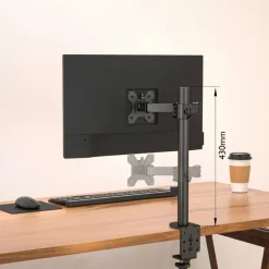 Braccio monitor con colonna singola, per 1 schermo