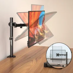 Braccio monitor con colonna singola, per 1 schermo