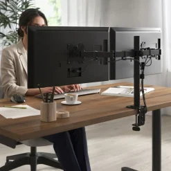 Braccio monitor con doppia colonna, per 2 schermi