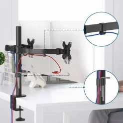 Braccio monitor con doppia colonna, per 2 schermi