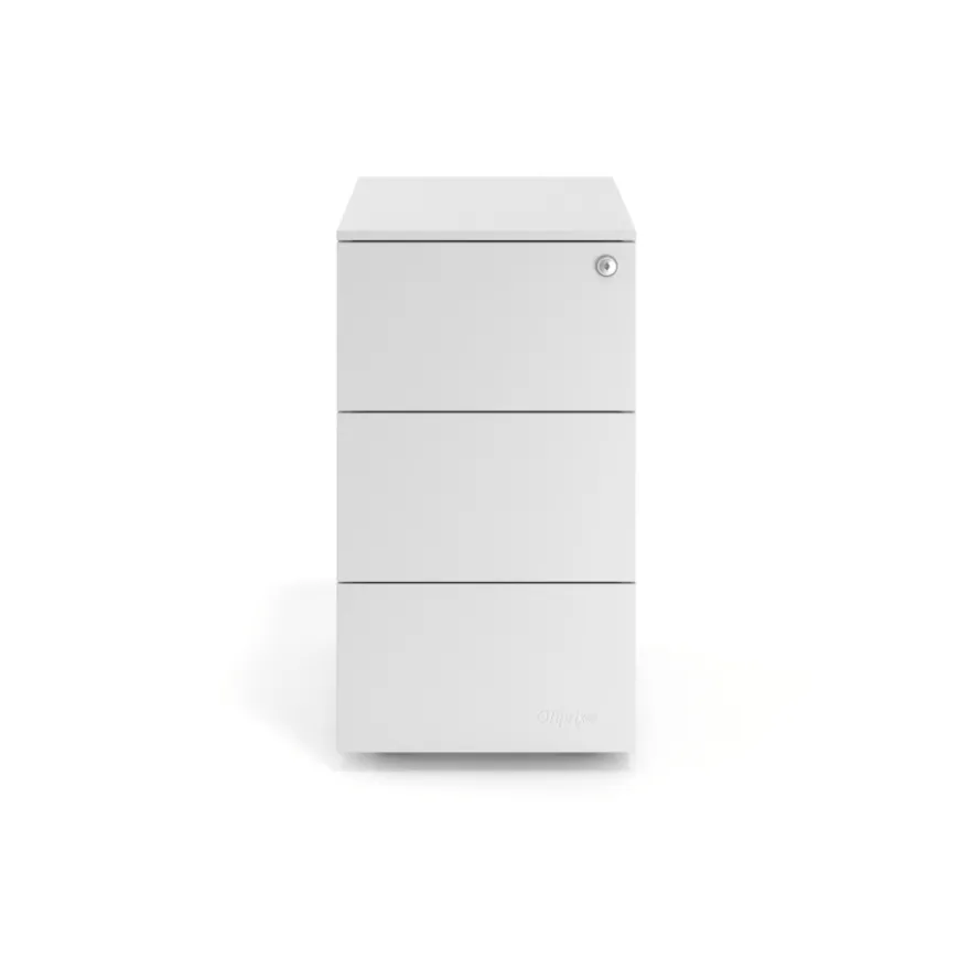 Cassettiera scrivania compatta Xenon Slim, 3 cassetti