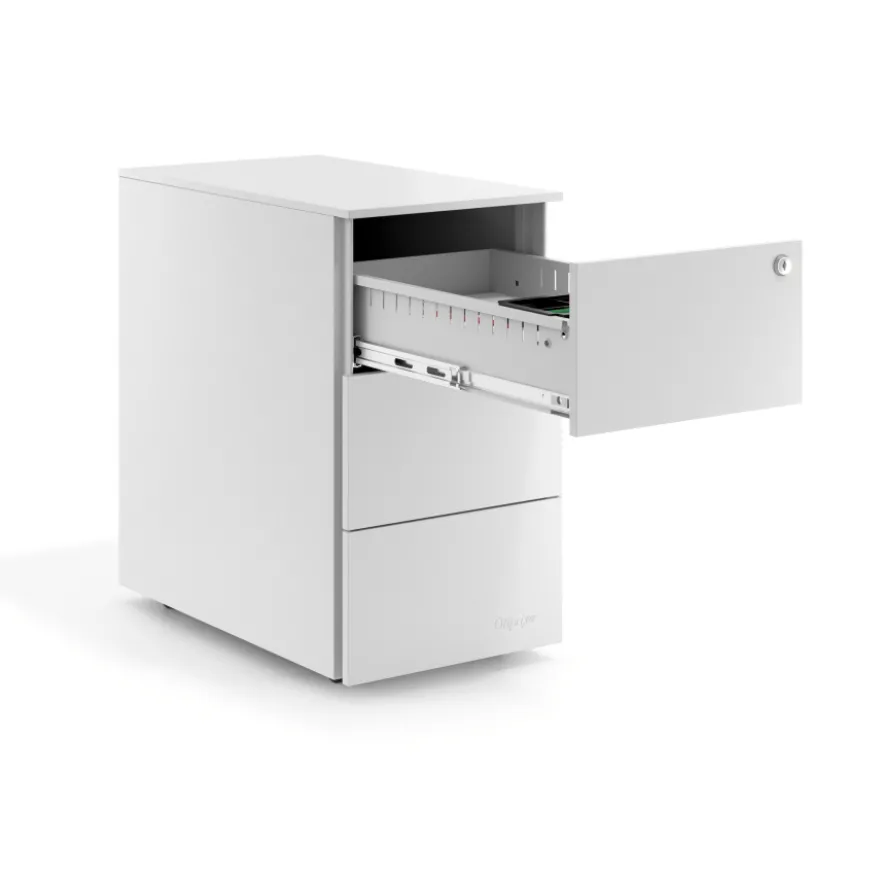 Cassettiera scrivania compatta Xenon Slim, 3 cassetti