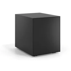 Cassettiera ufficio Block, 3 cassetti, struttura nera, frontali in metallo