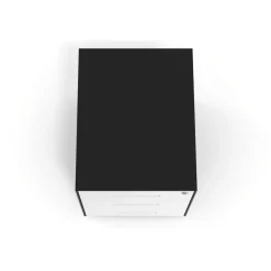 Cassettiera ufficio Block, 3 cassetti, struttura nera, frontali in metallo