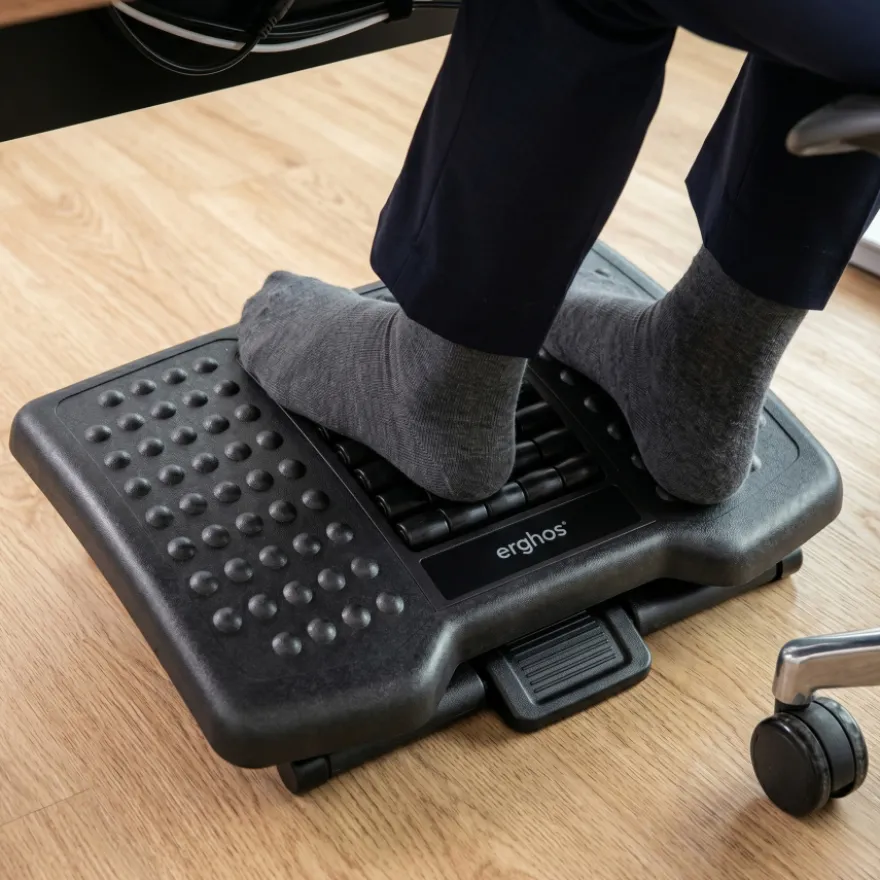 Poggiapiedi ergonomico per ufficio Erghos-Pro, effetto massaggio