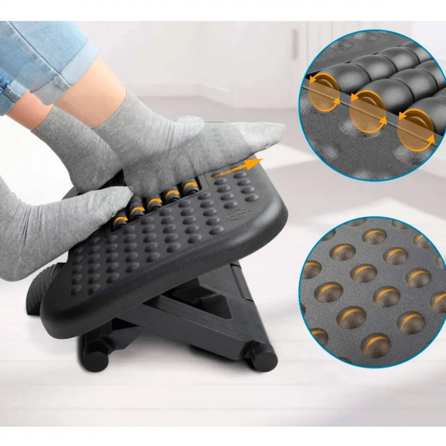 Poggiapiedi ergonomico per ufficio Erghos-Pro, effetto massaggio