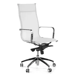 Poltrona da ufficio design Brenton in rete, schienale alto