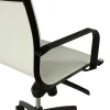 Poltrona da ufficio design Brenton, schienale basso, struttura nera, ecopelle