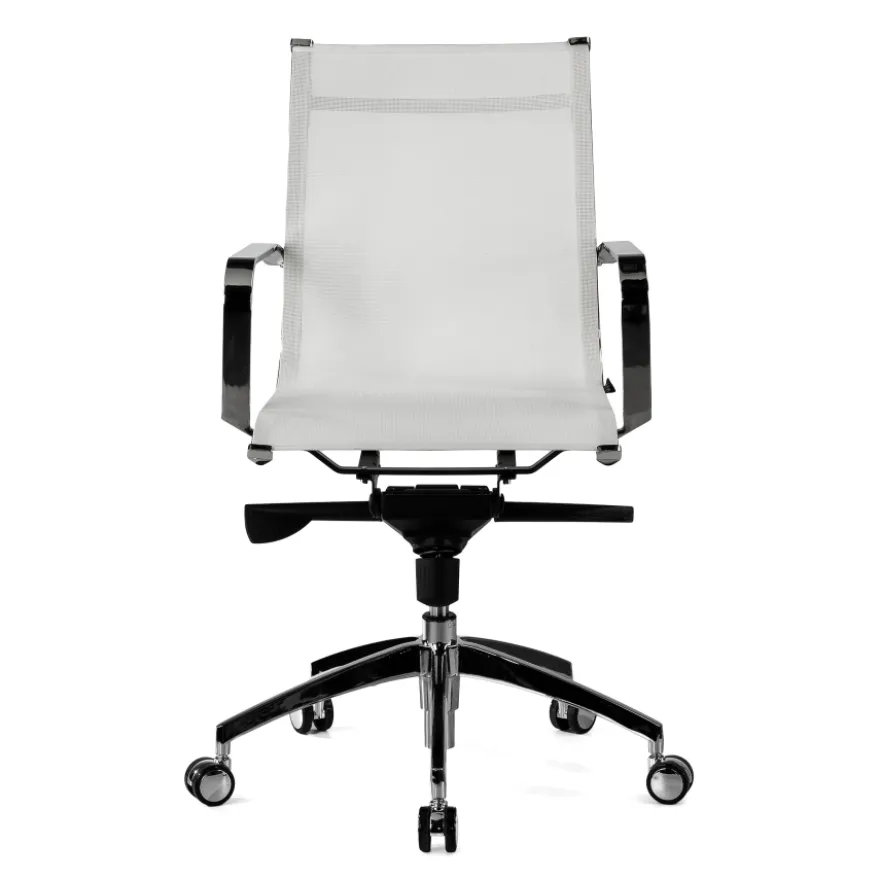 Poltrona da ufficio design Brenton in rete, schienale basso