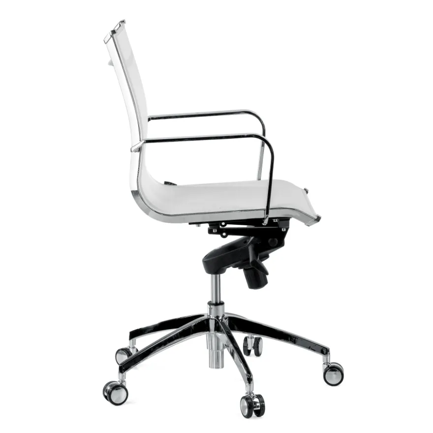Poltrona da ufficio design Brenton in rete, schienale basso