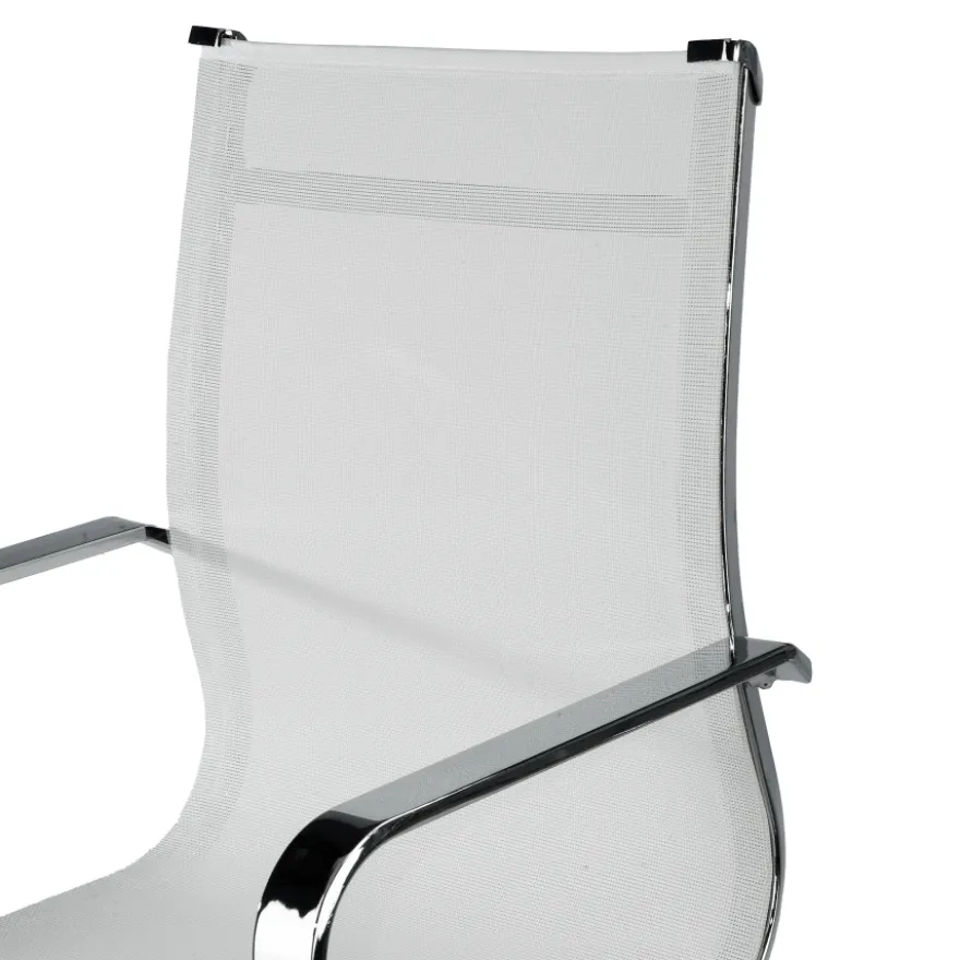 Poltrona da ufficio design Brenton in rete, schienale basso