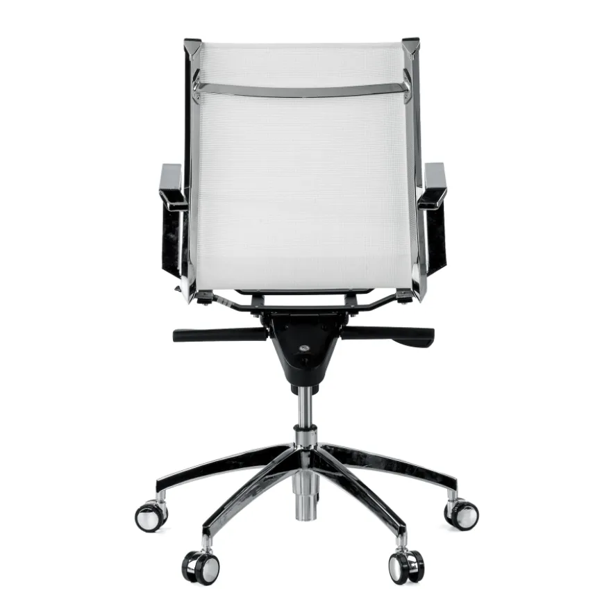 Poltrona da ufficio design Brenton in rete, schienale basso