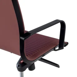 Poltrona da ufficio design Brenton, schienale alto, struttura nera, ecopelle