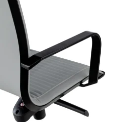 Poltrona da ufficio design Brenton, schienale alto, struttura nera, ecopelle