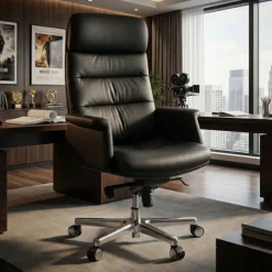 Poltrona da Ufficio Direzionale Consul, schienale ergonomico
