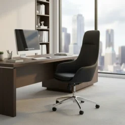 Poltrona da ufficio direzionale Luxus, schienale ergonomico