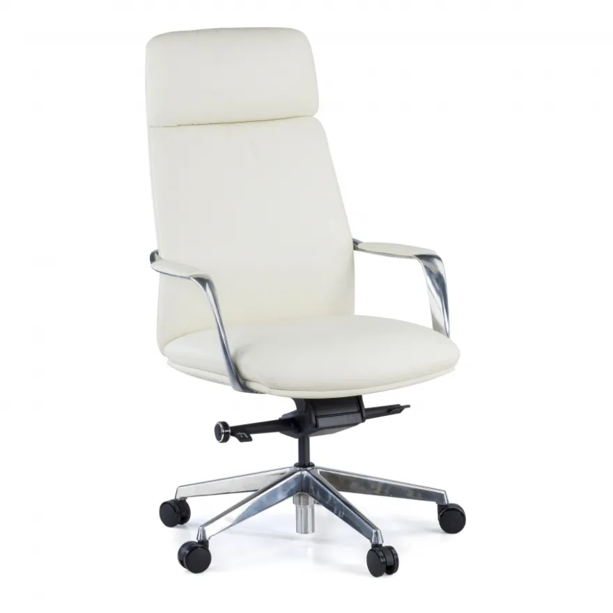 Poltrona direzionale Prestige, pelle naturale