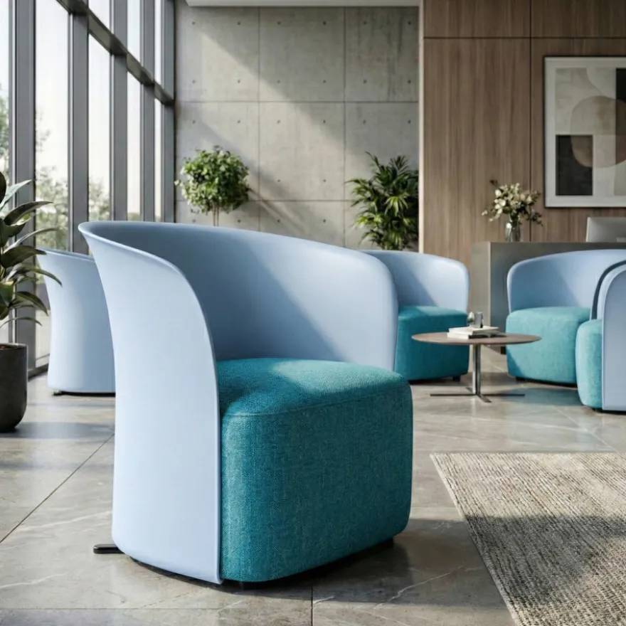 Poltrona Duomo per sala d’attesa, design moderno