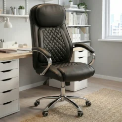 Poltrona ergonomica da ufficio Rodas, imbottitura spessa