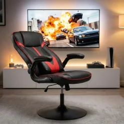 Poltrona Relax Gaming Arcadia con braccioli ribaltabili, base girevole 360º