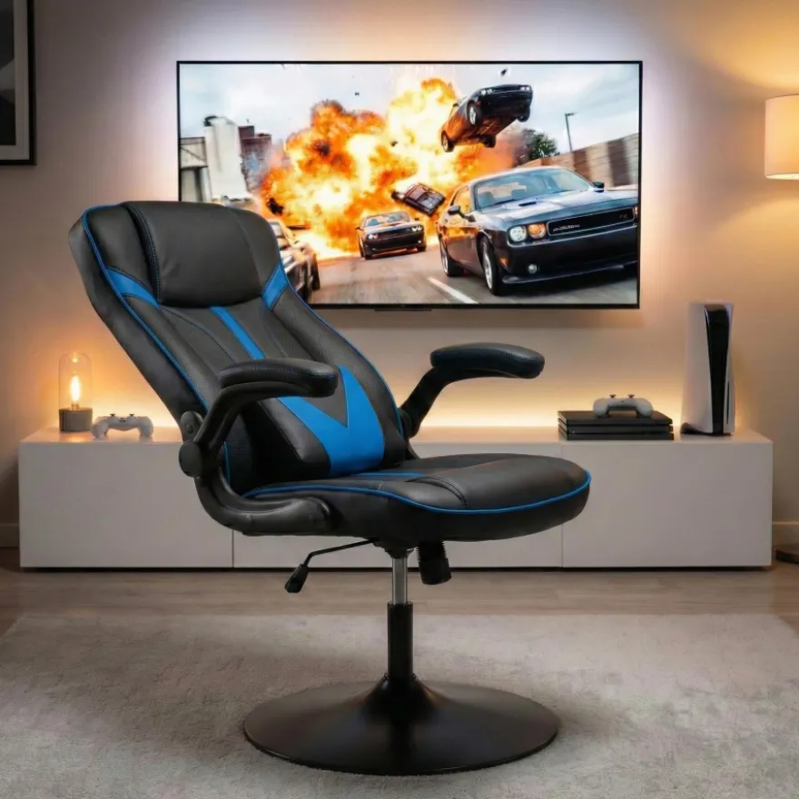 Poltrona Relax Gaming Arcadia con braccioli ribaltabili, base girevole 360º
