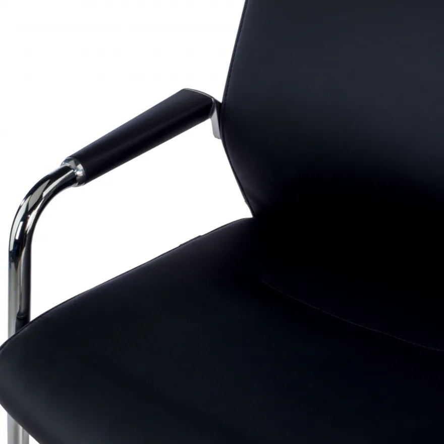 Poltrona Sala d'Atessa Adele, cantilever, Design Moderno, Pelle