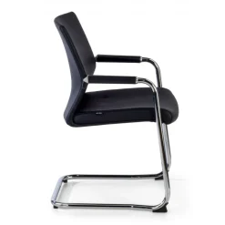 Poltrona Sala d'Atessa Adele, cantilever, Design Moderno, Pelle