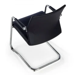 Poltrona Sala d'Atessa Adele, cantilever, Design Moderno, Pelle