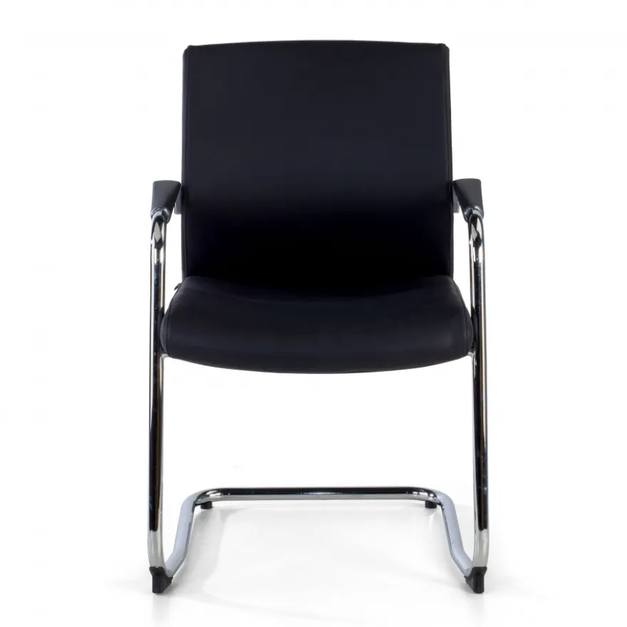Poltrona Sala d'Atessa Adele, cantilever, Design Moderno, Pelle