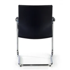Poltrona Sala d'Atessa Adele, cantilever, Design Moderno, Pelle