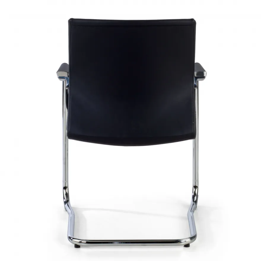 Poltrona Sala d'Atessa Adele, cantilever, Design Moderno, Pelle