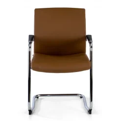 Poltrona Sala d'Atessa Adele, cantilever, Design Moderno, Pelle