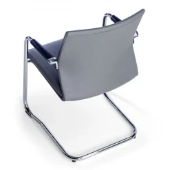 Poltrona Sala d'Atessa Adele, cantilever, Design Moderno, Pelle