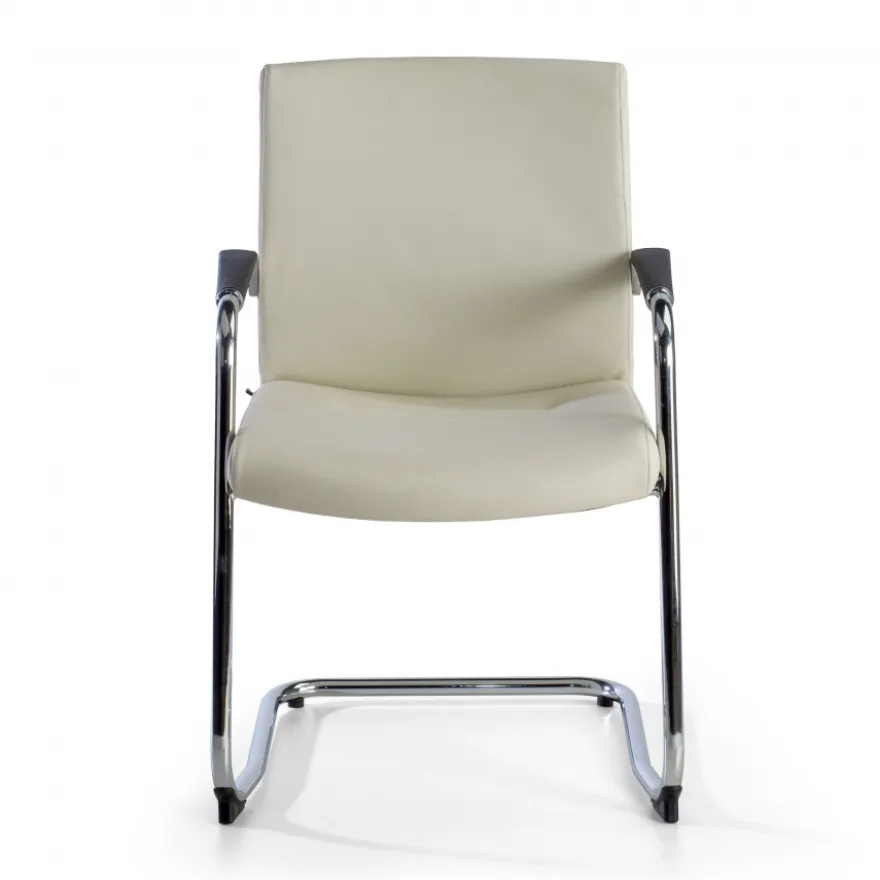 Poltrona Sala d'Atessa Adele, cantilever, Design Moderno, Pelle