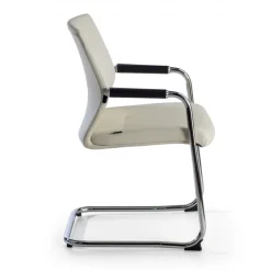 Poltrona Sala d'Atessa Adele, cantilever, Design Moderno, Pelle