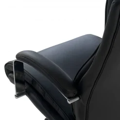 Poltrona Ufficio Counter, resistente fino a 150 kg, acciaio e pelle