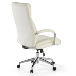 Poltrona Ufficio Counter, resistente fino a 150 kg, acciaio e pelle