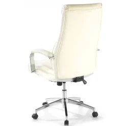 Poltrona Ufficio Counter, resistente fino a 150 kg, acciaio e pelle