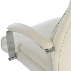 Poltrona Ufficio Counter, resistente fino a 150 kg, acciaio e pelle