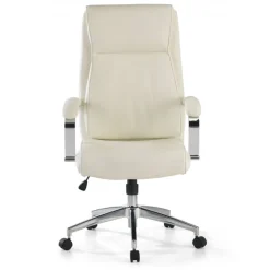 Poltrona Ufficio Counter, resistente fino a 150 kg, acciaio e pelle