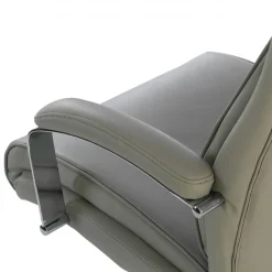 Poltrona Ufficio Counter, resistente fino a 150 kg, acciaio e pelle