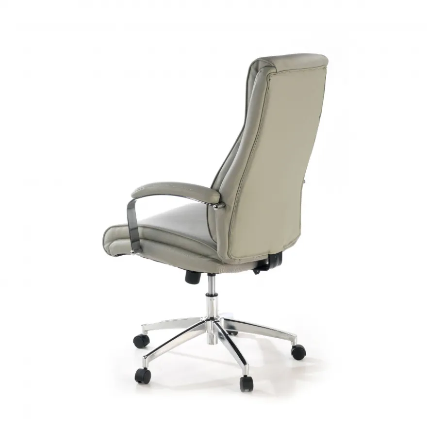 Poltrona Ufficio Counter, resistente fino a 150 kg, acciaio e pelle