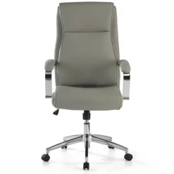 Poltrona Ufficio Counter, resistente fino a 150 kg, acciaio e pelle