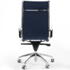 Poltrona ufficio design Brenton, telaio in acciaio, schienale alto