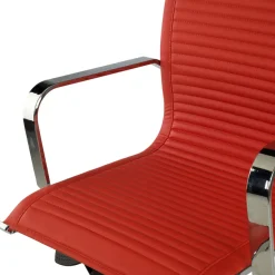 Poltrona ufficio design Brenton, telaio in acciaio, schienale alto