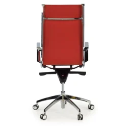 Poltrona ufficio design Brenton, telaio in acciaio, schienale alto
