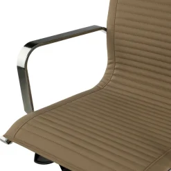 Poltrona ufficio design Brenton, telaio in acciaio, schienale basso