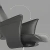 Poltrona Ufficio Design Dortmund, meccanismo relax, alluminio