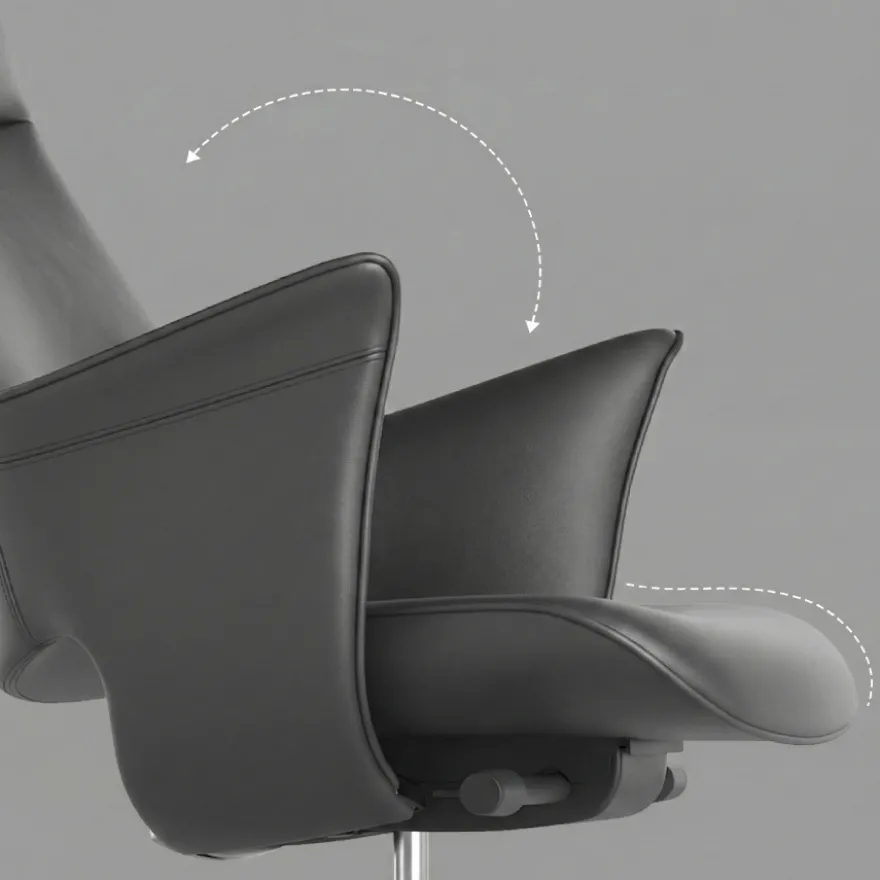 Poltrona Ufficio Design Dortmund, meccanismo relax, alluminio